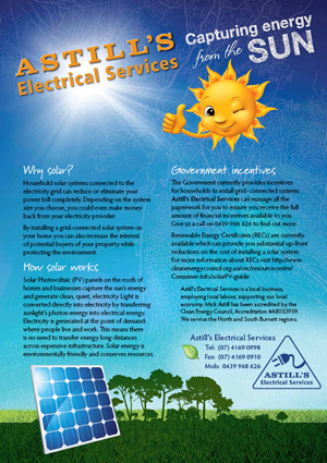 Astills Electrical Solar Power flyer