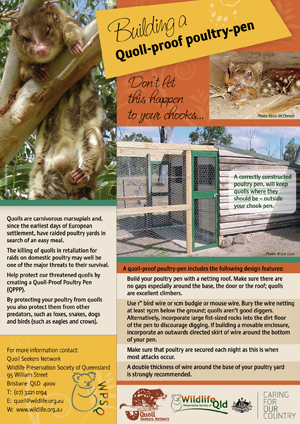 Quoll Proof Poultry Pen Fact Sheet